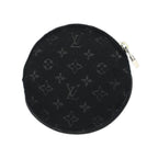 Portefeuille Louis Vuitton Round Coin Purse Cuir - Noir