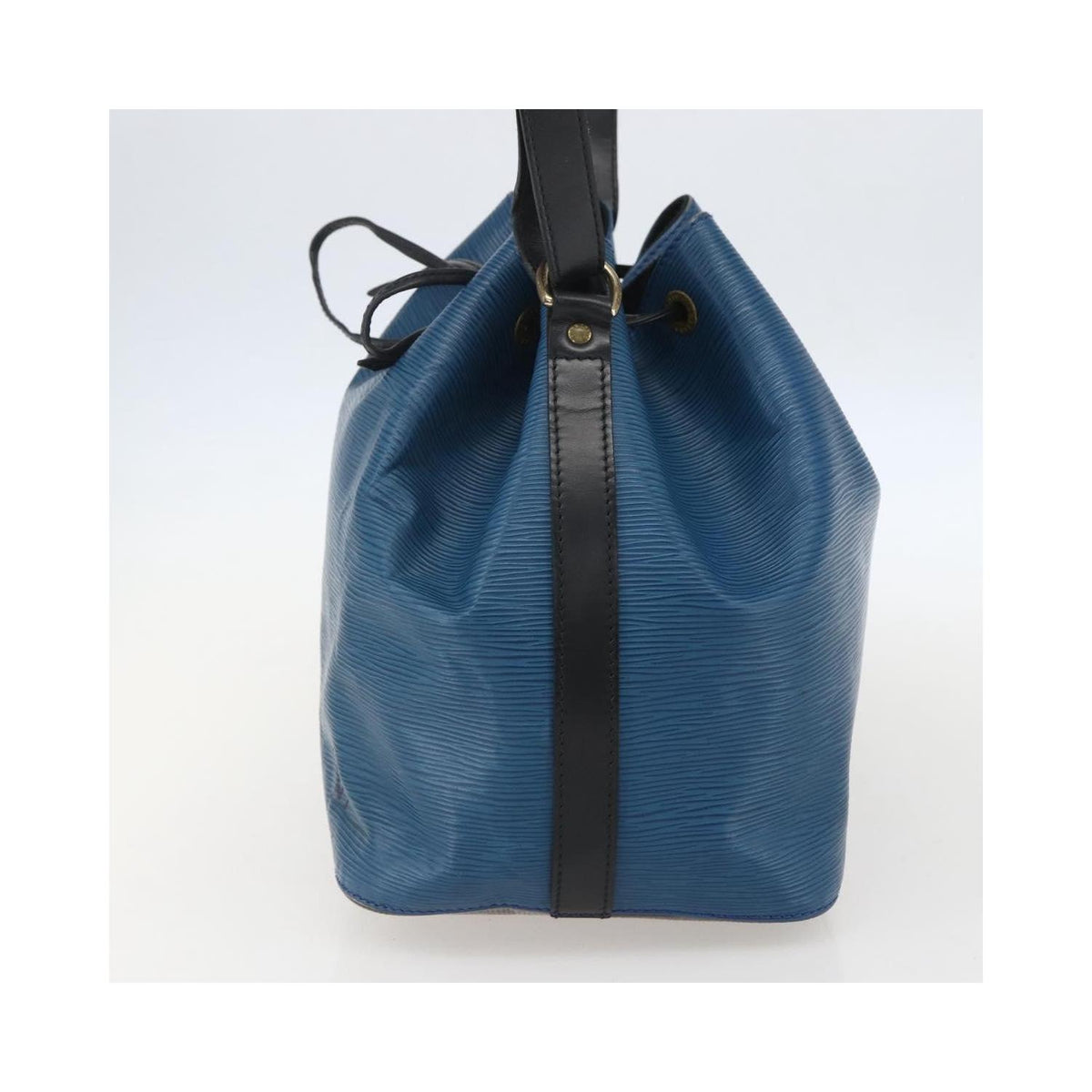 Sac Porté Épaule Louis Vuitton Bicolor Petit Noe Handbag Cuir - Bleu