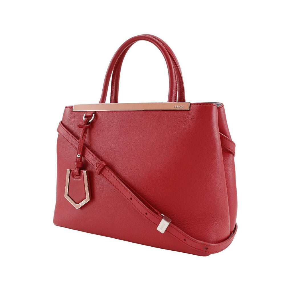 Bolso tote Fendi 2Jours pequeño de piel de becerro roja