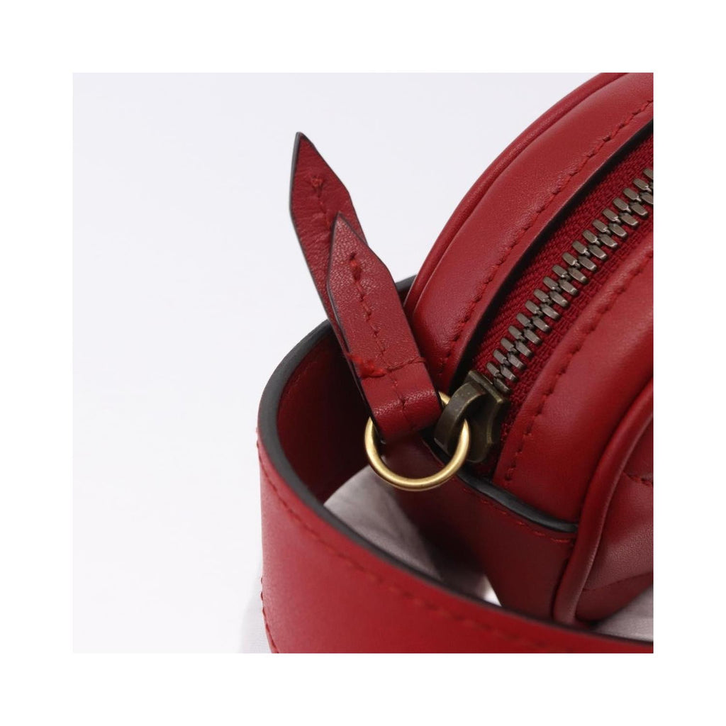 Sac À Main Gucci Gg Marmont Belt Cuir - Rouge