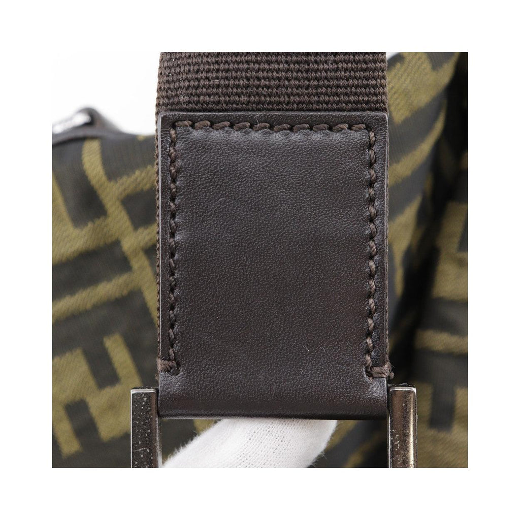Sac Porté Épaule Fendi Logo Zucca Shoulder Bag Toile - Marron