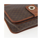Sac Porté Épaule Celine Macadam Shoulder Bag Pvc - Marron