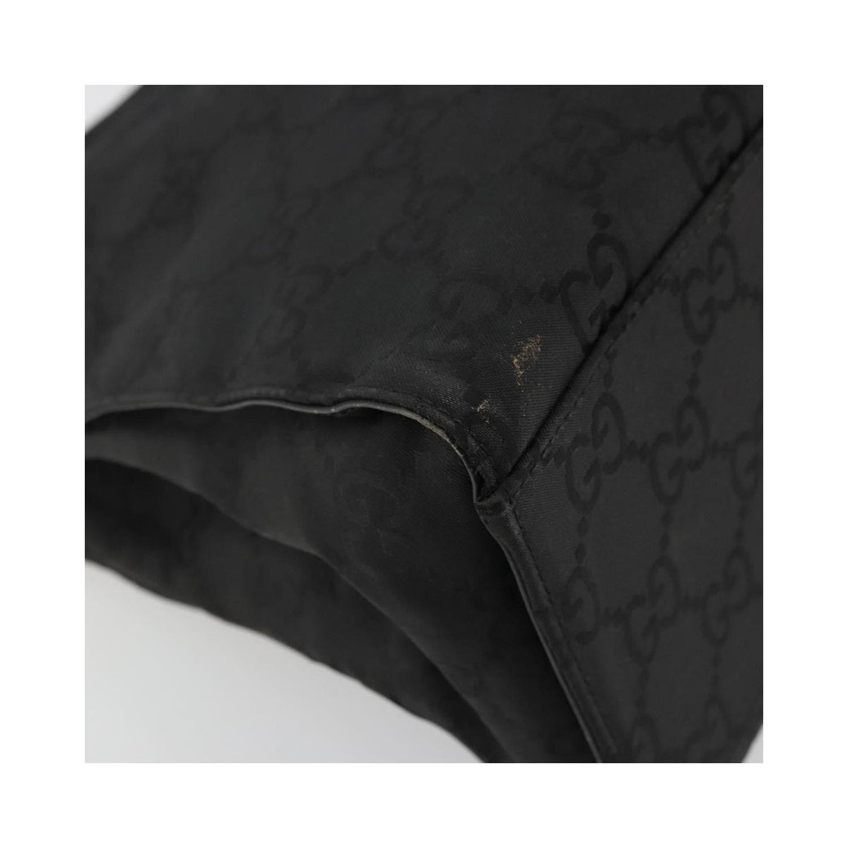 Cabas Gucci Vintage Bamboo Handle Tote Toile - Noir