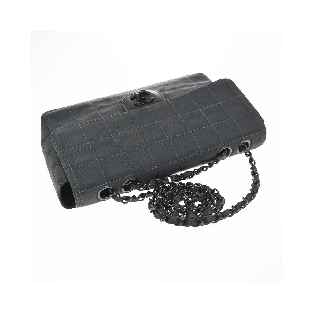 Sac Porté Épaule Chanel Travel Line Flap Medium Nylon - Noir