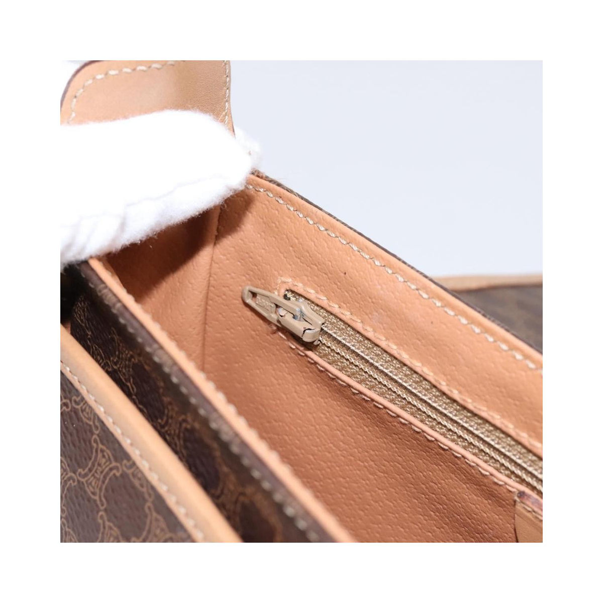 Sac Porté Épaule Celine Macadam Medium Toile - Marron