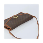 Sac Porté Épaule Celine Vintage Macadam Circle Logo Toile - Marron
