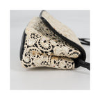 Sac Porté Épaule Chanel Floral Cc Flap Bag Cuir - Blanc