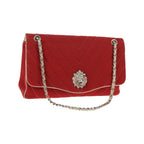 Chanel Leo Lion Medium Cotton Flap Shoulder Bag - Red