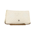 Pochette Chanel Full Flap Wallet On Chain Cuir - Blanc