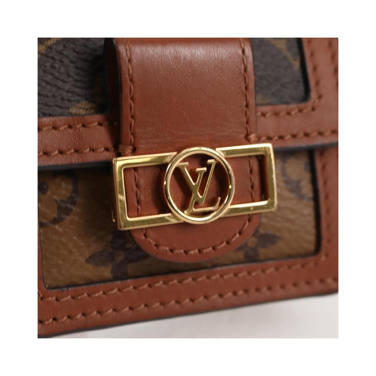 Sac Porté Épaule Louis Vuitton Dauphine Mini Toile - Marron