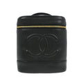 Sac À Main Chanel Vintage Timeless Cosmetic Case Small Cuir - Noir