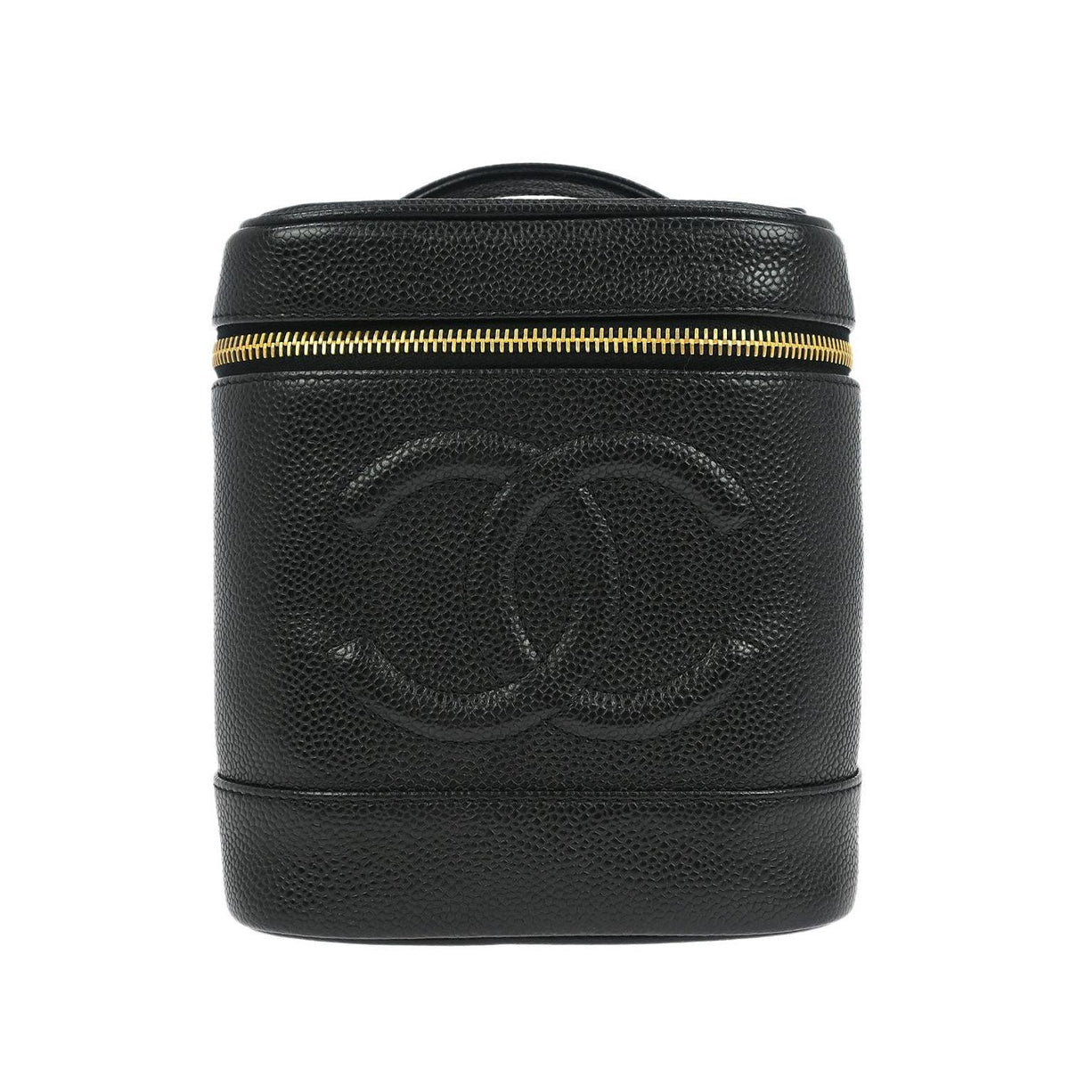 Sac À Main Chanel Vintage Timeless Cosmetic Case Small Cuir - Noir