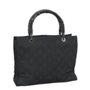 Gucci Vintage Bamboo Handle Tote GG Nylon Medium