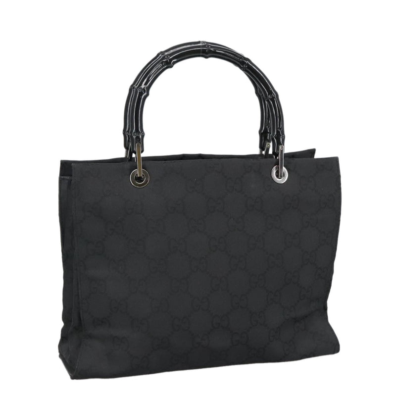 Gucci Vintage Bamboo Handle Tote GG Nylon Medium