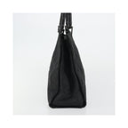 Cabas Gucci Vintage Bamboo Handle Tote Toile - Noir