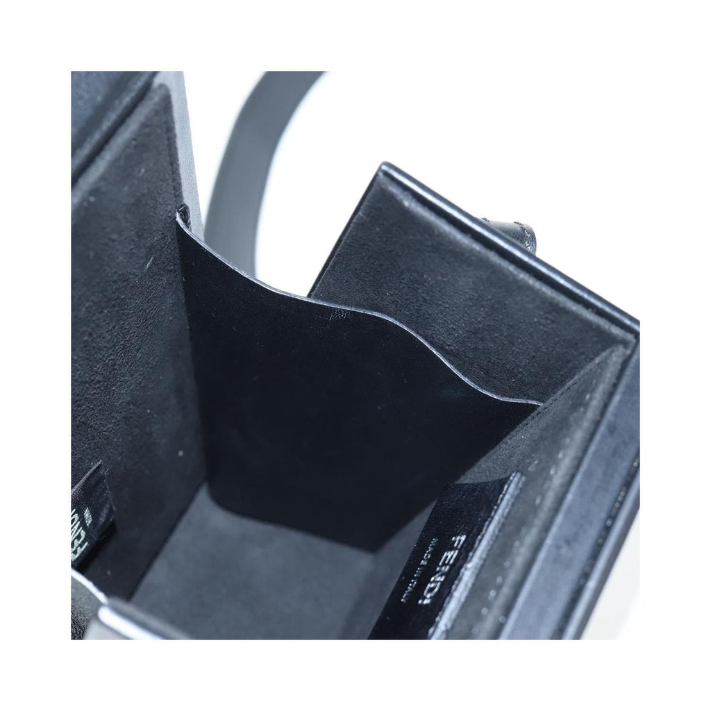 Sac Porté Épaule Fendi Logo Vertical Box Cuir - Noir