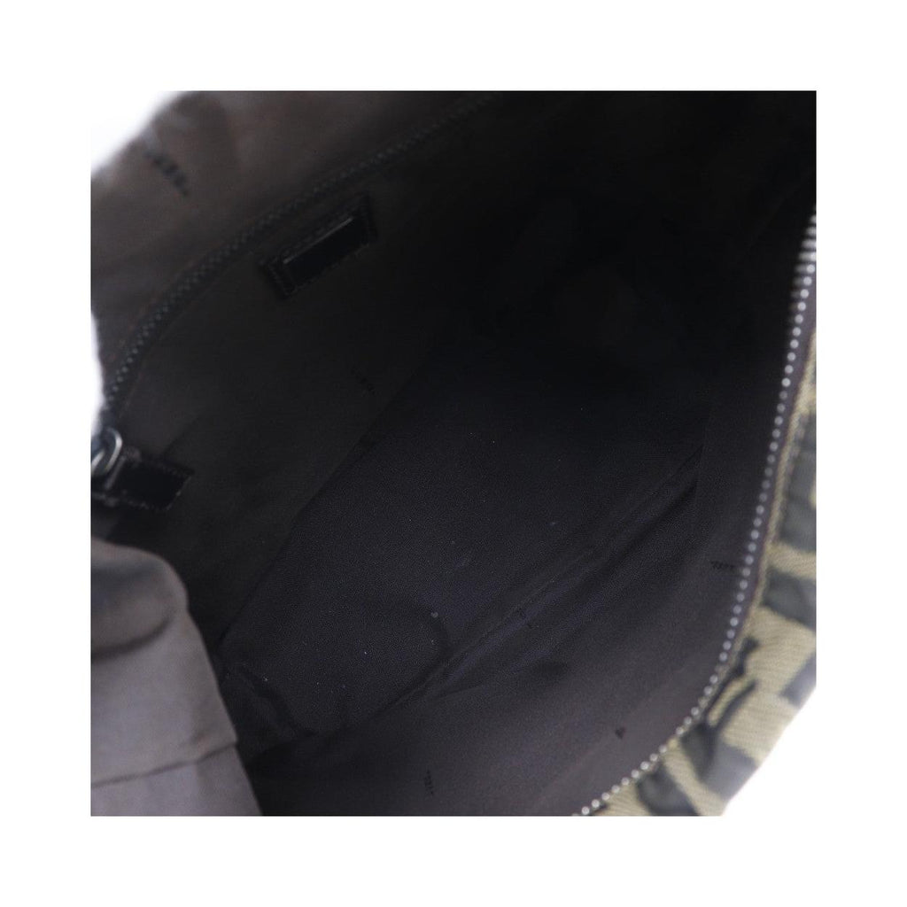 Sac Porté Épaule Fendi Logo Zucca Shoulder Bag Toile - Marron