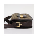 Sac Porté Épaule Celine Vintage Horse Carriage C Macadam Shoulder Bag Toile - Beige