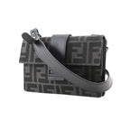 Sac Porté Épaule Fendi Baguette Convertible Belt Bag Toile - Noir