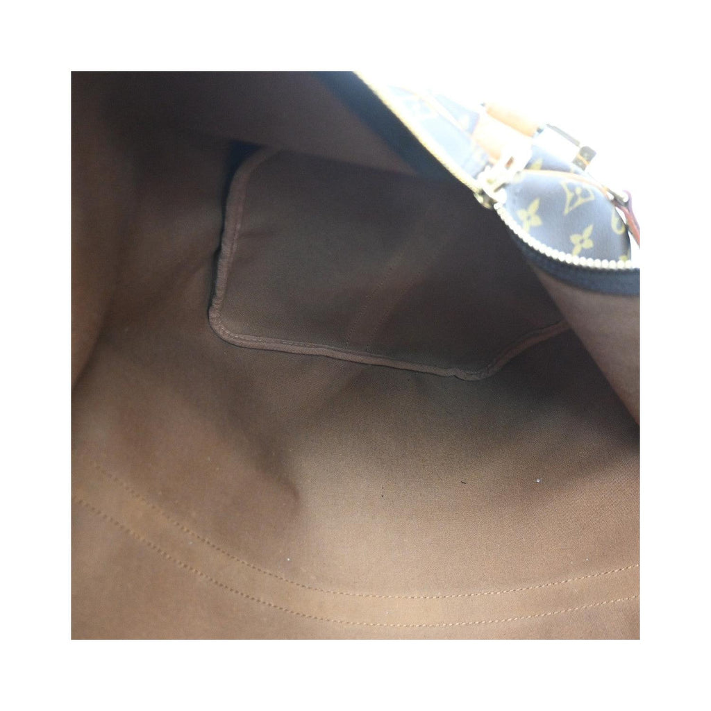 Sac De Voyage Louis Vuitton Keepall Bandoulière 55 Cuir - Marron