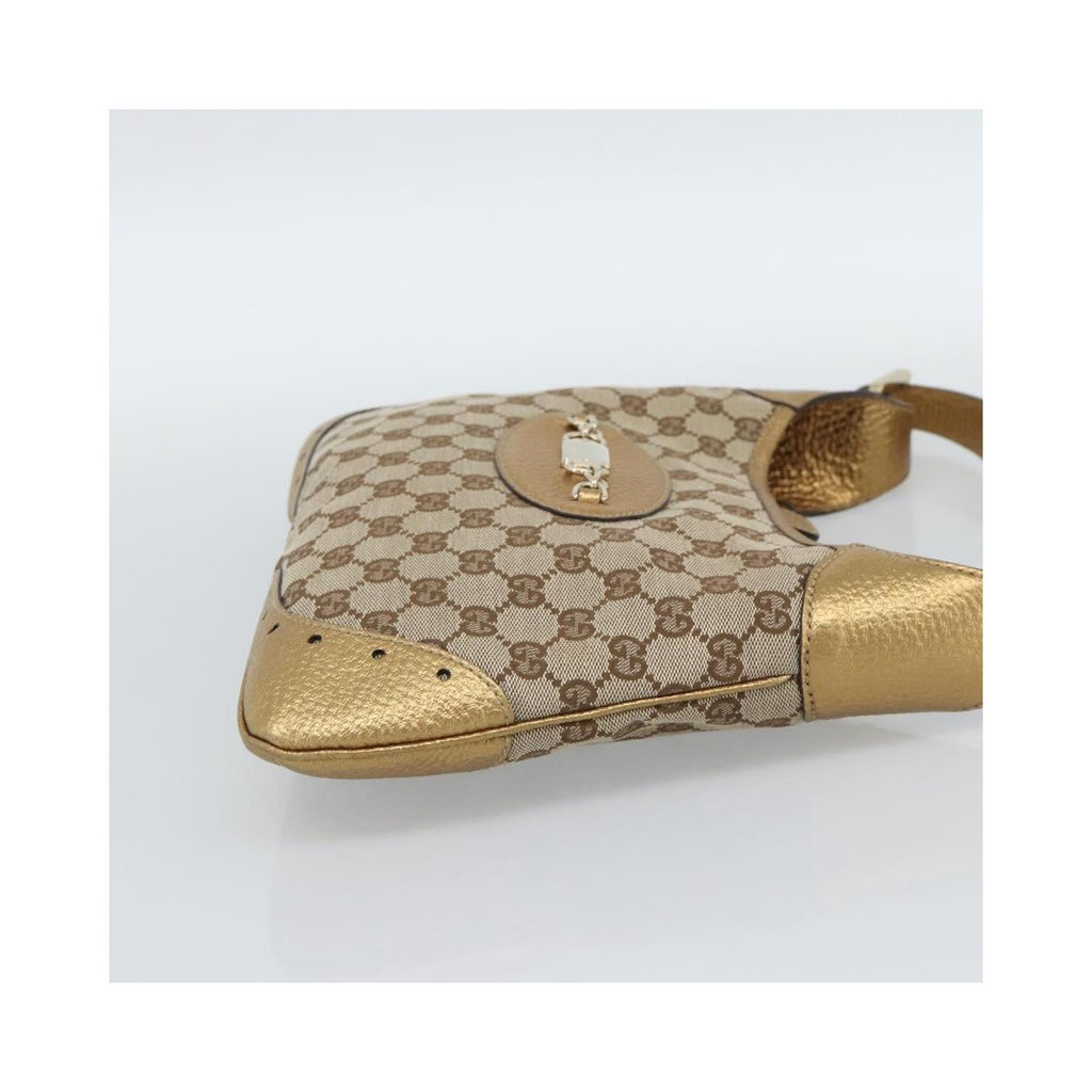 Gucci - Vintage Jackie O Chain medium canvas hobo bag - Beige