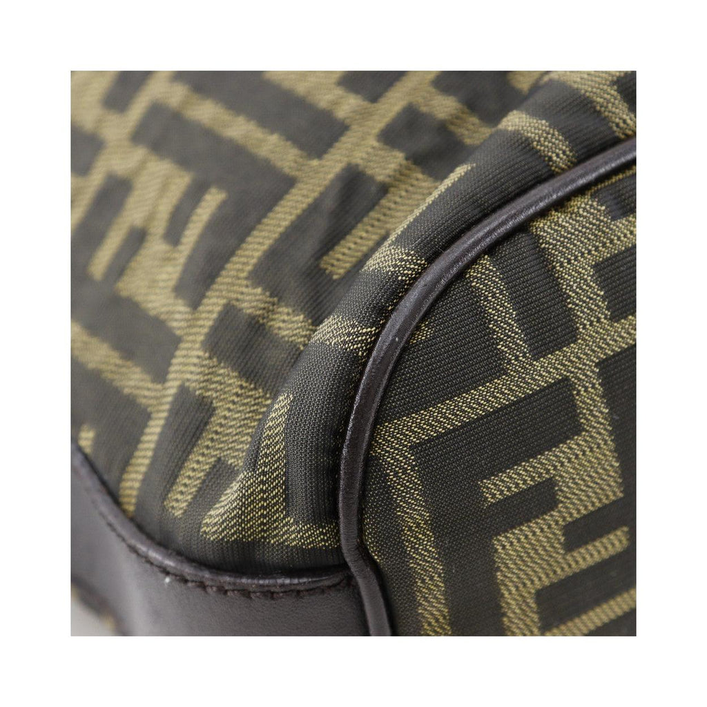 Sac Porté Épaule Fendi Logo Zucca Shoulder Bag Toile - Marron