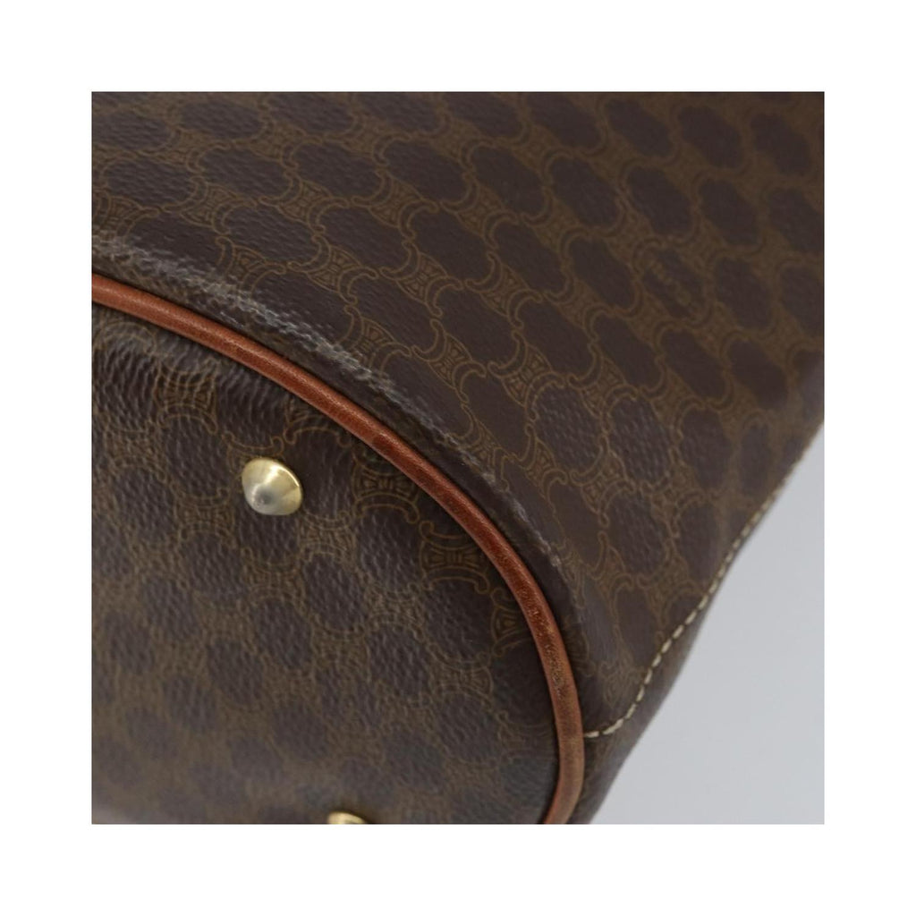 Cabas Celine Vintage Macadam Shopper Tote Toile - Marron