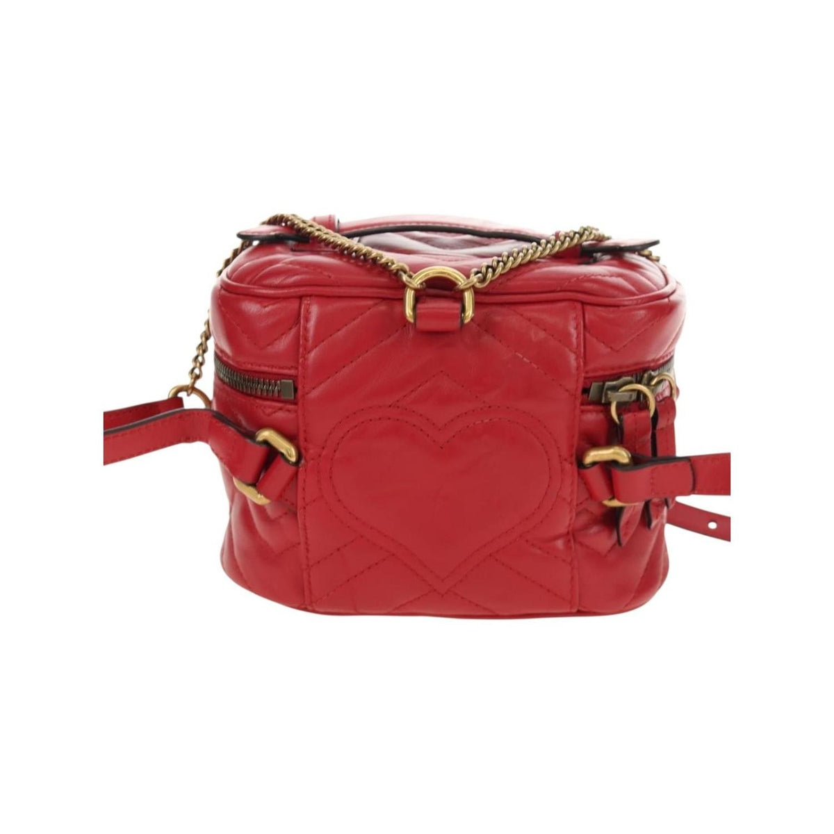 Sac À Dos Gucci Gg Marmont Vanity Mini Cuir - Rouge