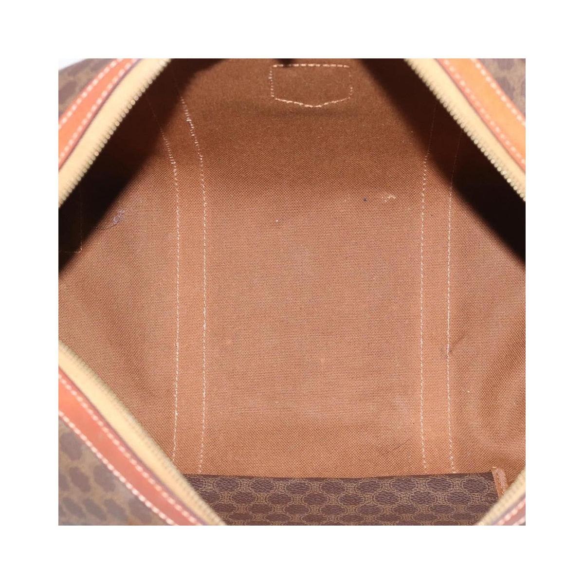 Sac À Main Celine Vintage Macadam Boston Toile - Marron