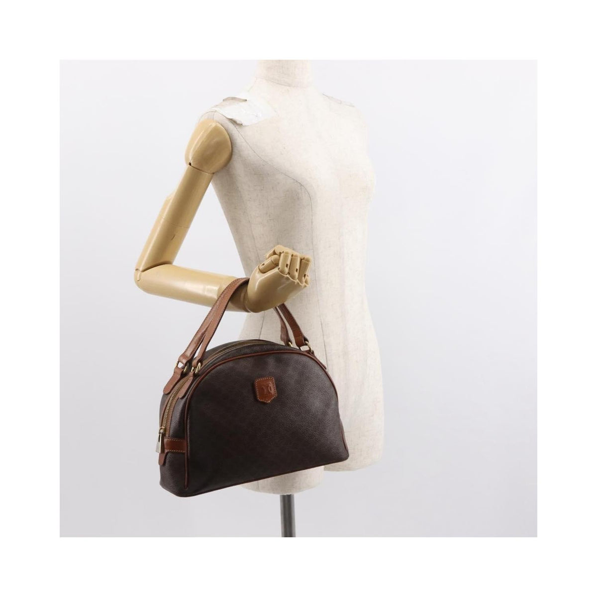 Sac À Main Celine Macadam Medium Toile - Marron