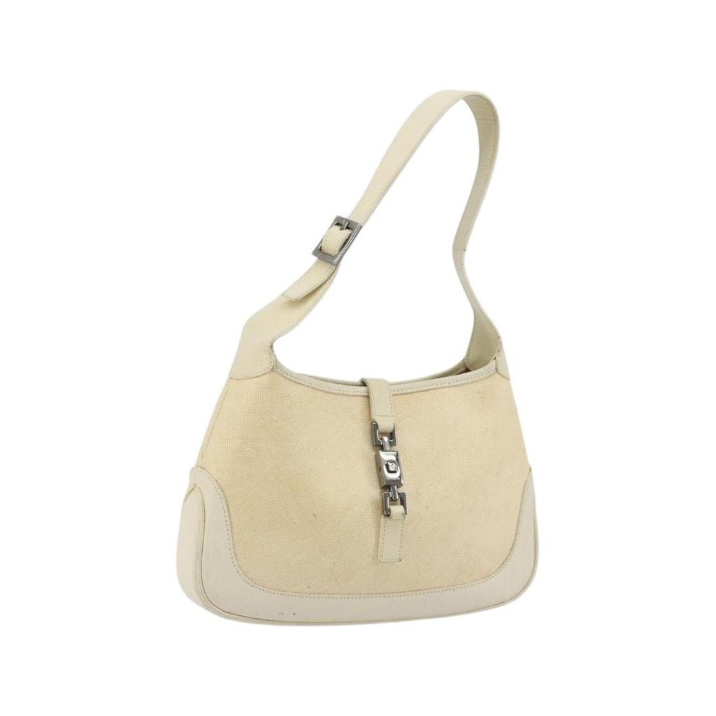 Sac À Main Gucci Vintage Jackie Shoulder Toile - Beige
