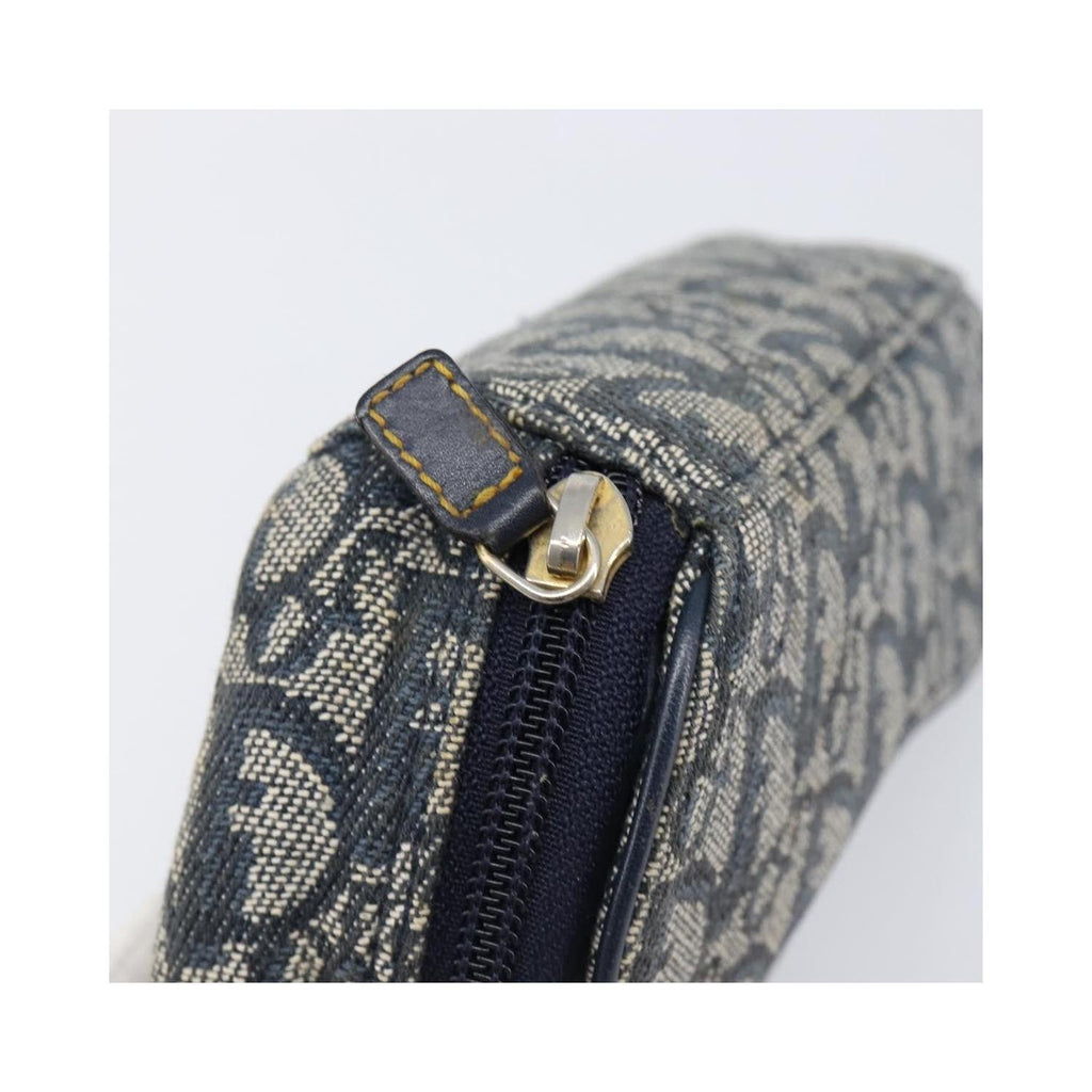 Pochette Christian Dior Saddle Zip Toile - Bleu Marine