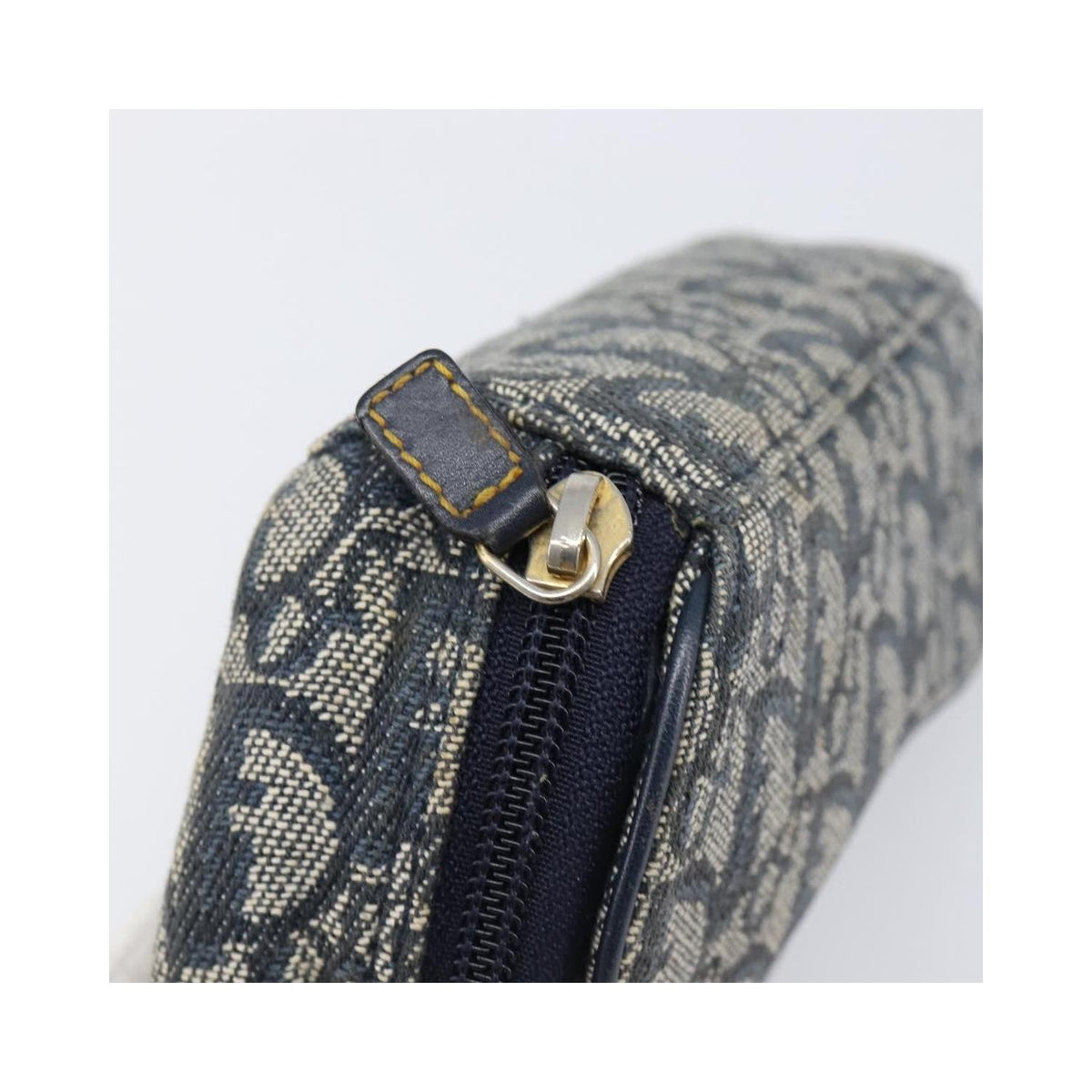 Pochette Christian Dior Saddle Zip Toile - Bleu Marine