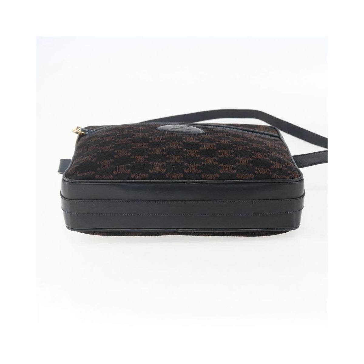 Sac Porté Épaule Celine C Macadam Shoulder Bag Daim - Bleu Marine