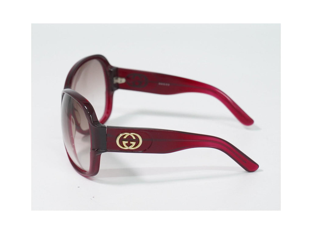 Lunettes De Soleil Gucci Eyewear Plastic - Rouge