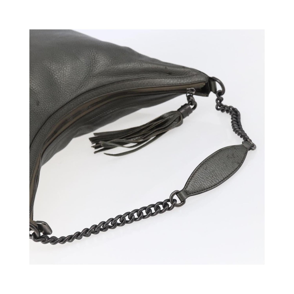 Sac Porté Épaule Gucci Soho Chain Hobo Medium Cuir - Argent