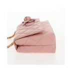 Sac Chanel Vintage Camellia Flap Bag Micro Cuir - Rose