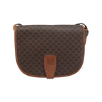Sac Porté Épaule Celine Macadam Shoulder Bag Pvc - Marron
