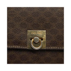 Sac À Main Celine Macadam Handbag Toile - Marron