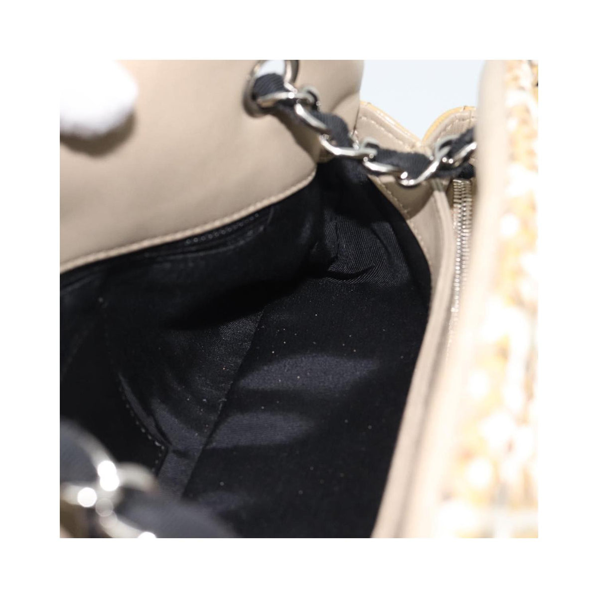 Sac À Main Chanel Just Mademoiselle Medium Cuir Verni - Beige