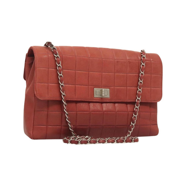 Chanel - Torebka Na Ramię Vintage Chocolate Bar Mademoiselle Multipocket Flap Medium Skórzana - Czerwona