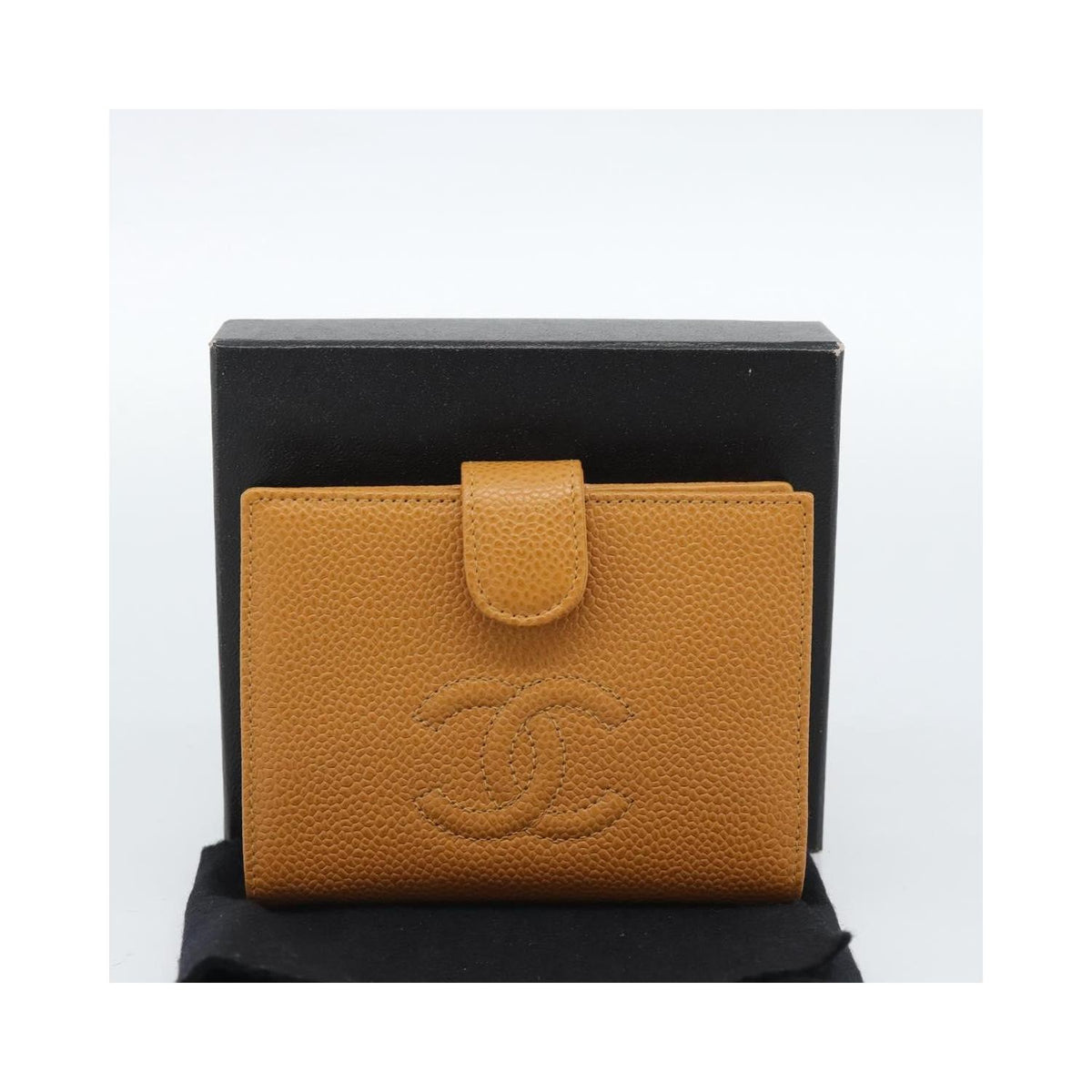 Portefeuille Chanel Timeless Cc French Compact Cuir - Marron