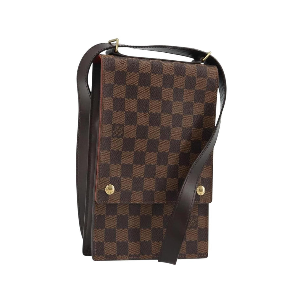 Sac Porté Épaule Louis Vuitton Portobello Messenger Toile - Marron