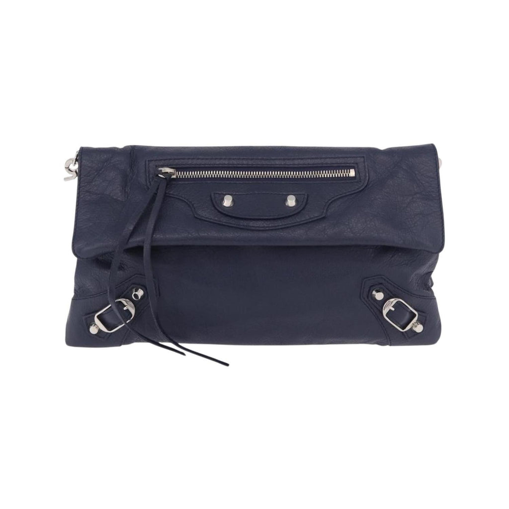 Pochette Balenciaga Classic Studs Envelope Strap Clutch Mini Cuir - Bleu Marine