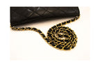 Chanel - Borsa a spalla vintage con patta rotonda, piccola, in pelle - Nero