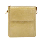 Pochette Louis Vuitton Mott Handbag Cuir Verni - Beige