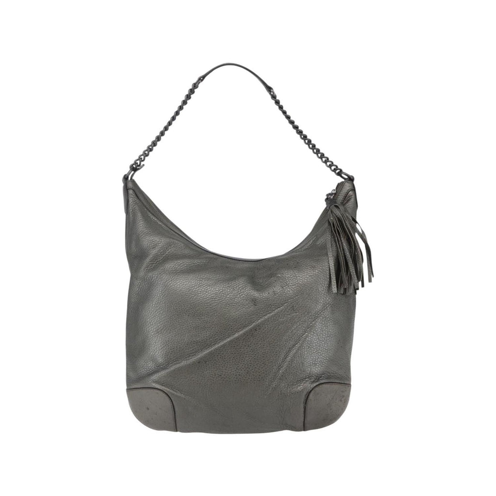 Sac Porté Épaule Gucci Soho Chain Hobo Medium Cuir - Argent
