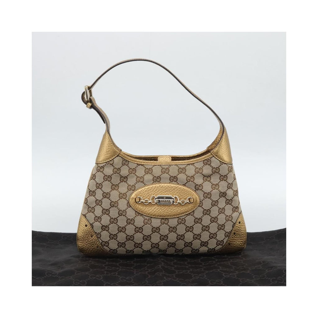 Gucci - Vintage Jackie O Chain medium canvas hobo bag - Beige