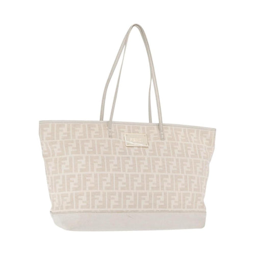 Fendi Roll Tote Zucca Canvas and Leather Large