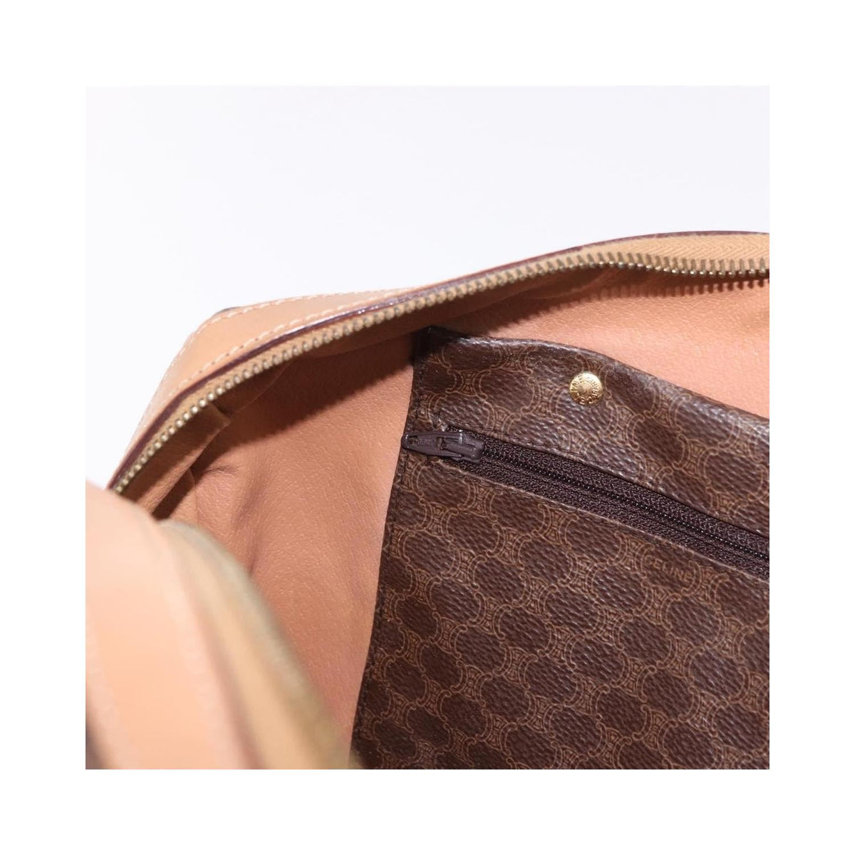Sac À Main Celine Vintage Macadam Boston Pvc - Marron